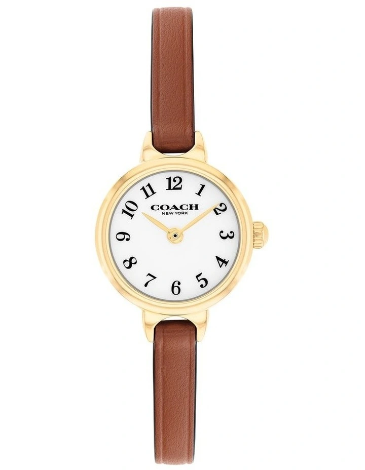Iris Saddle Calfskin Dial Watch in White image 1