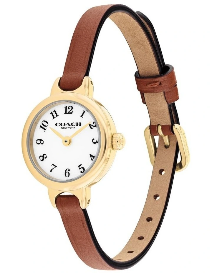 Iris Saddle Calfskin Dial Watch in White image 2