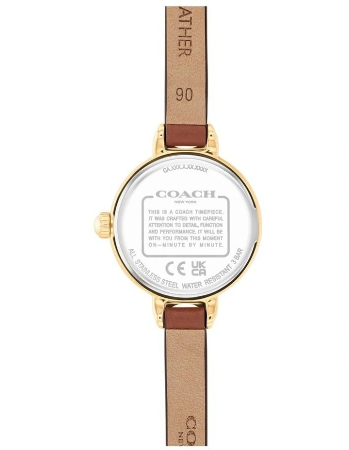 Iris Saddle Calfskin Dial Watch in White image 3