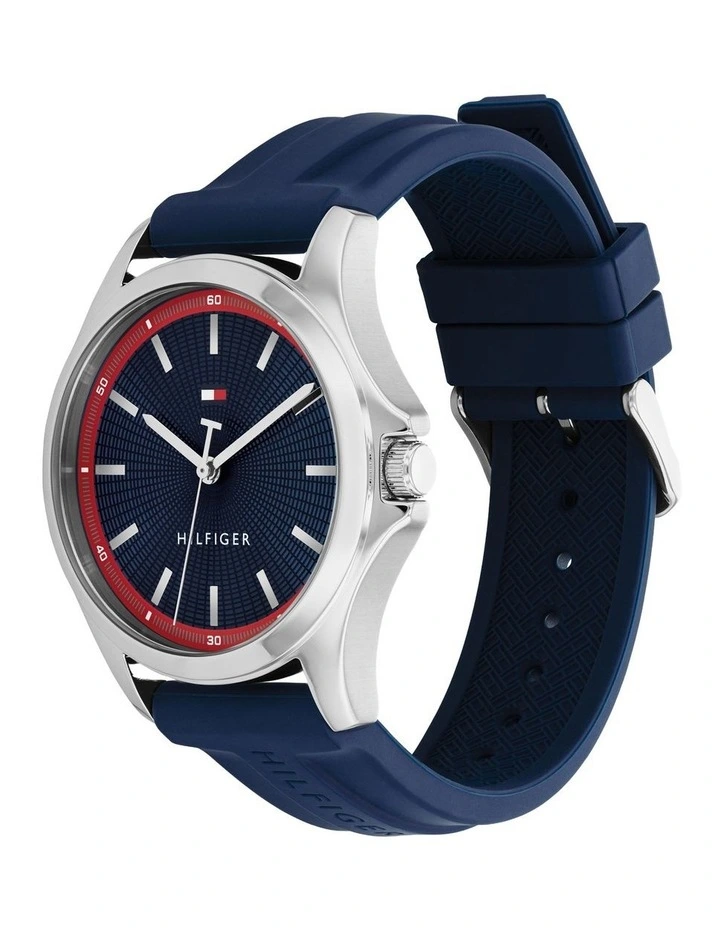 Bruce Silicone Dial Watch in Navy image 2
