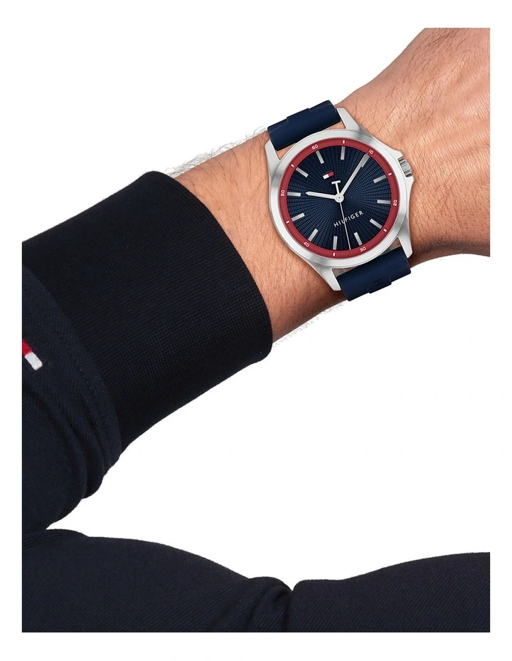 Bruce Silicone Dial Watch in Navy image 4