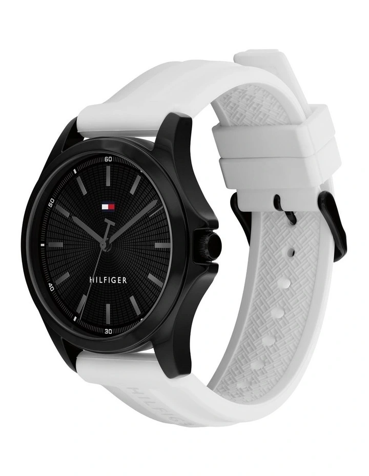 Bruce Silicone Dial Watch in White image 2