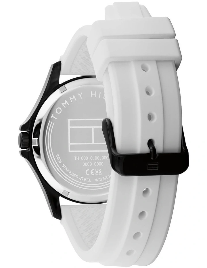 Bruce Silicone Dial Watch in White image 3