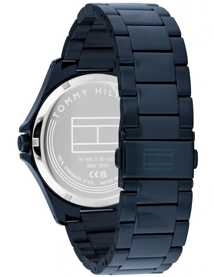Bruce Ionic Plated Steel Dial Watch in Navy image 3