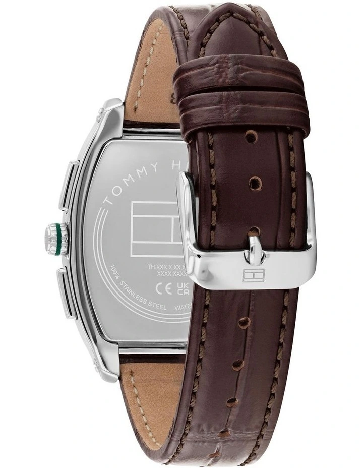 Oxford Leather Dial Watch in Green image 3