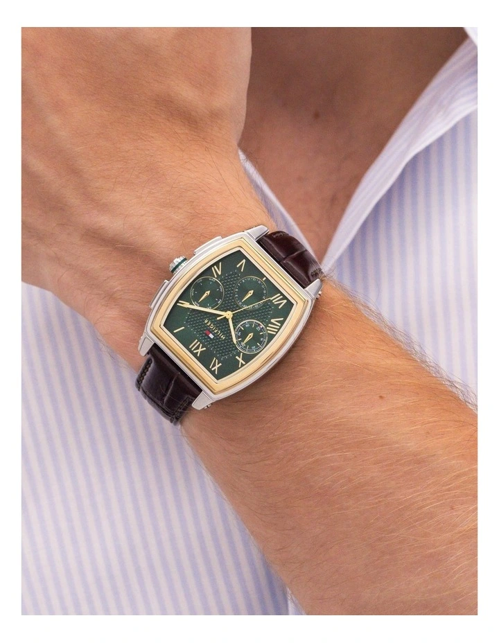 Oxford Leather Dial Watch in Green image 5
