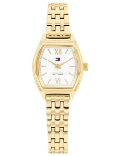 Norah Ionic Plated Thin Steel Dial Watch in Gold