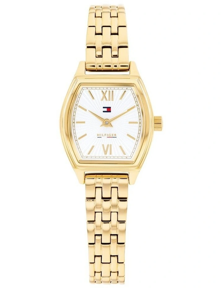 Norah Ionic Plated Thin Steel Dial Watch in Gold image 1