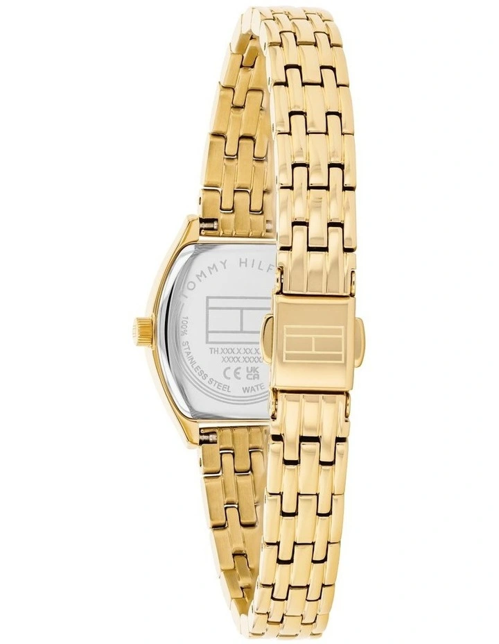 Norah Ionic Plated Thin Steel Dial Watch in Gold image 3