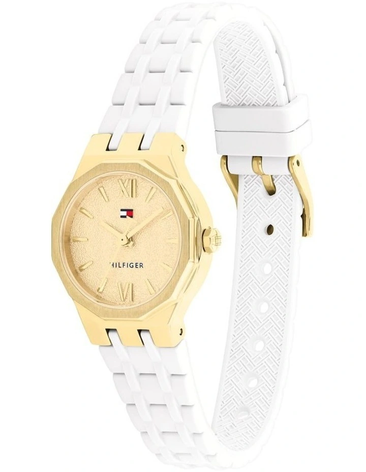 Mackenzie Silicone Dial Watch in Gold image 2