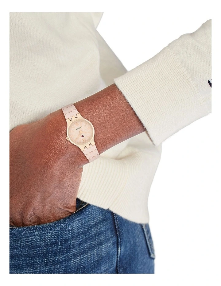 Mackenzie Blush Silicone Dial Watch in Carnation Gold image 4