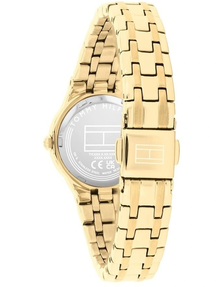 Mackenzie Ionic Plated Thin Steel Dial Watch in Gold image 3
