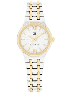 Mackenzie Two Tone Stainless Steel Dial Watch in Silver