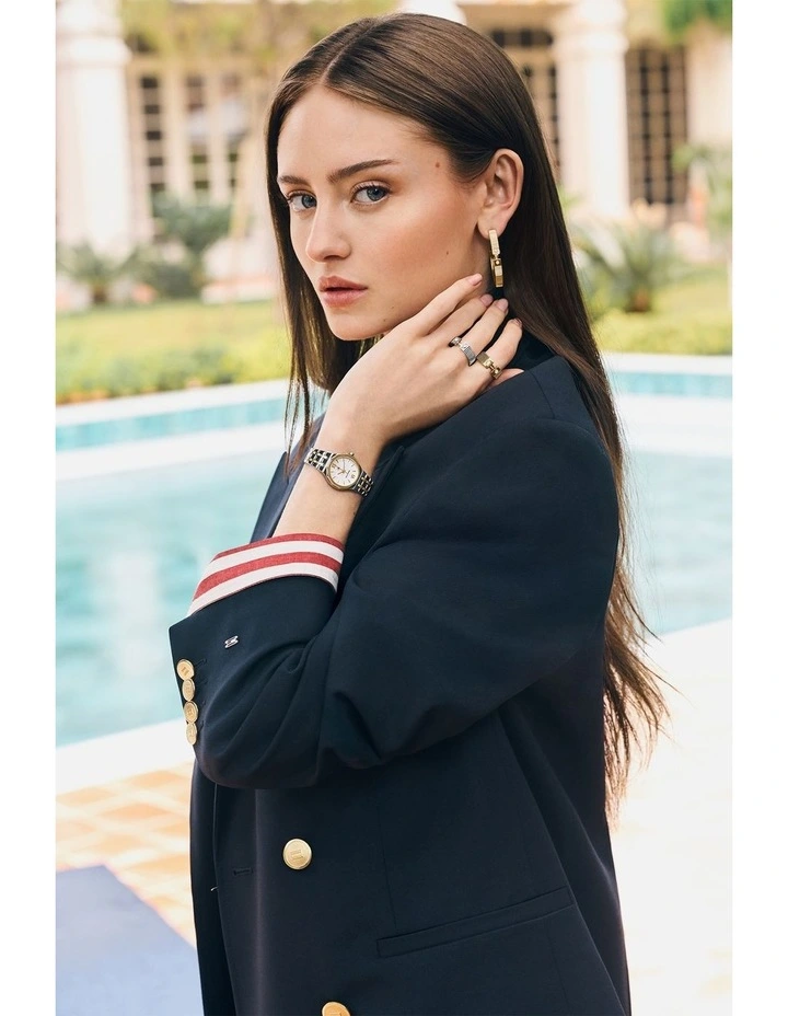 Mackenzie Two Tone Stainless Steel Dial Watch in Silver image 4