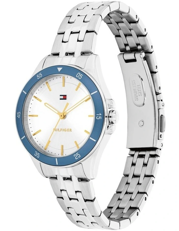 Jade Stainless Steel Dial Watch in White image 2