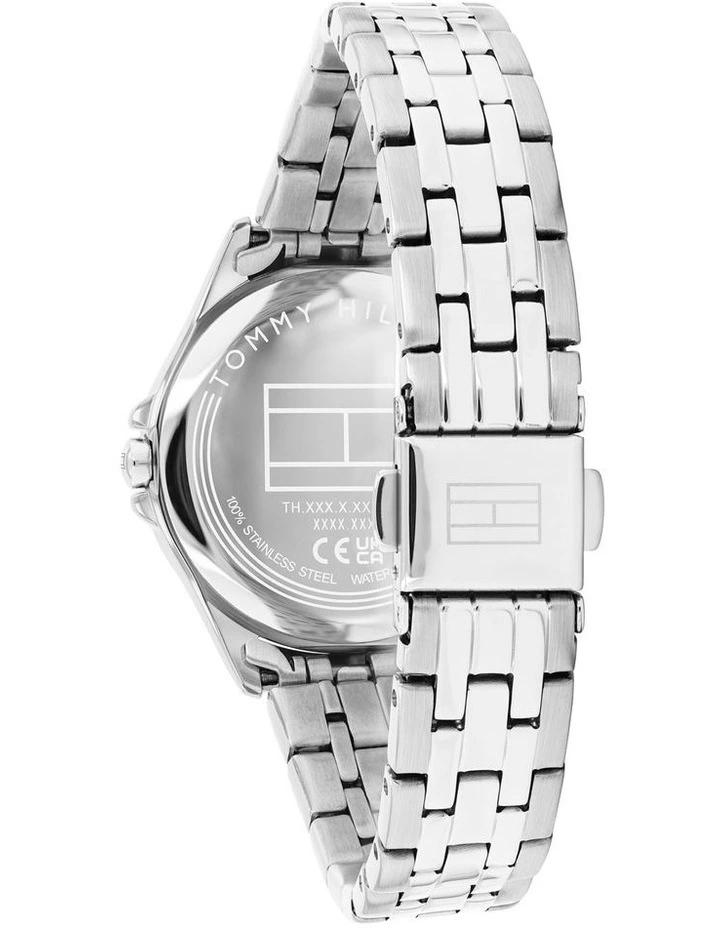 Jade Stainless Steel Dial Watch in White image 3