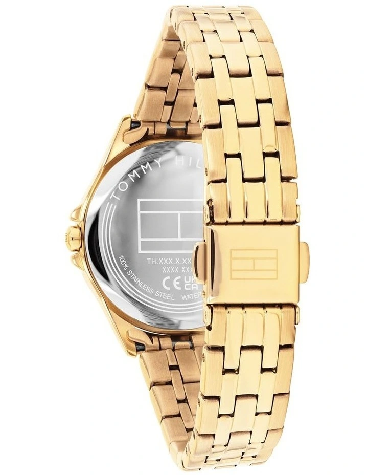 Jade Ionic Plated Thin Steel Dial Watch in Blue image 3