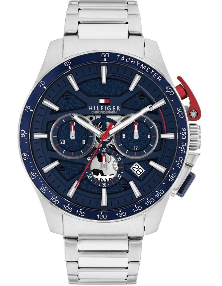 Stainless Steel Dial Watch in Blue image 1