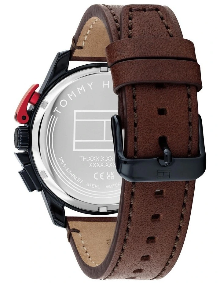 Leather Dial Watch in Brown image 3