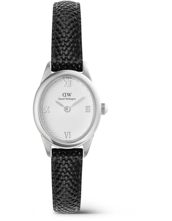 Ophelia Mini 22mm Black Leather Steel Watch image 1