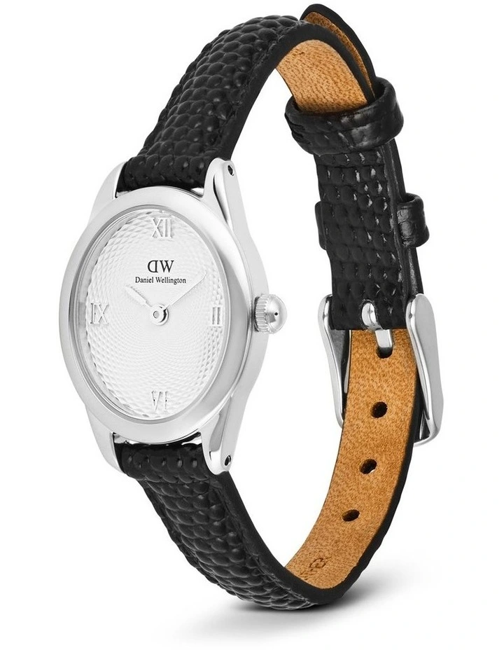 Ophelia Mini 22mm Black Leather Steel Watch image 6
