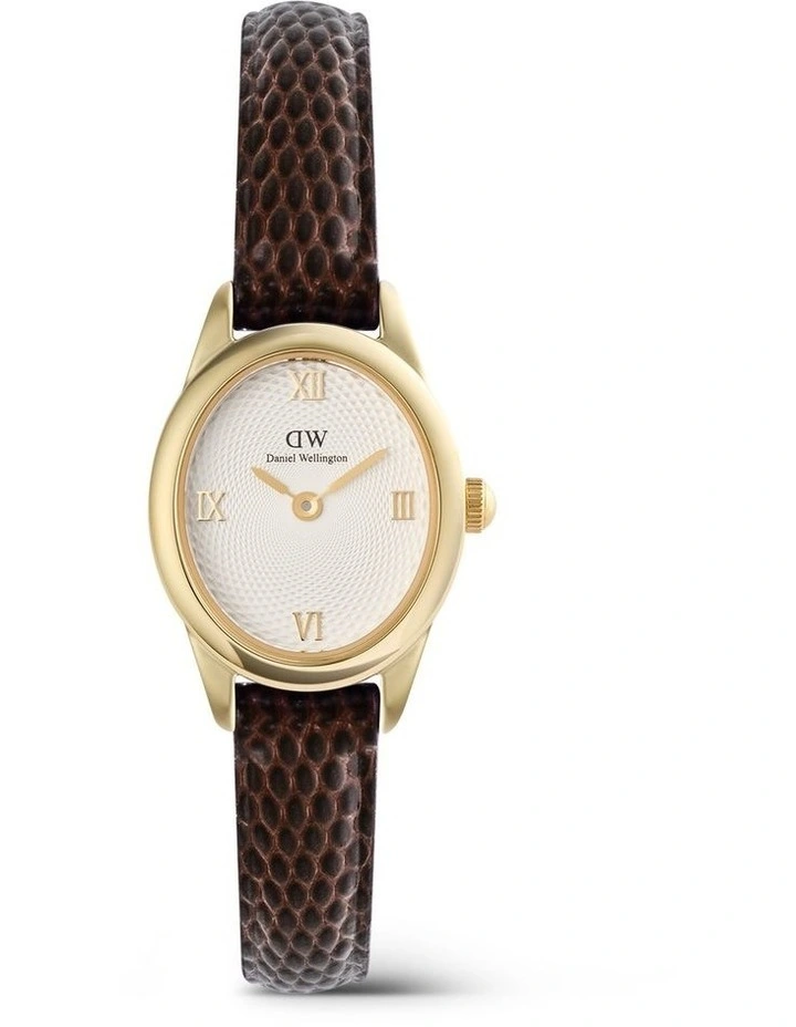 Ophelia Mini 22mm Brown Leather Gold Watch image 1
