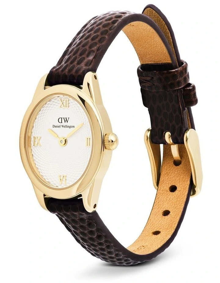 Ophelia Mini 22mm Brown Leather Gold Watch image 5