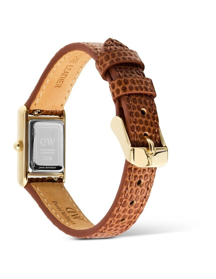 Bound Mini 17mm Brown leather Gold Watch image 5
