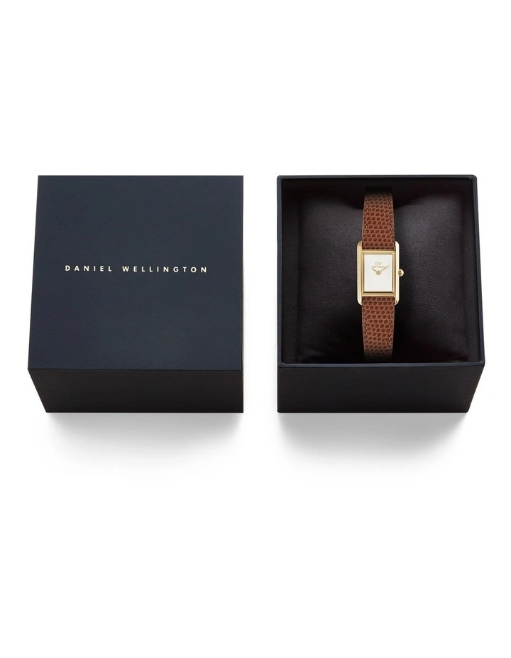 Bound Mini 17mm Brown leather Gold Watch image 7