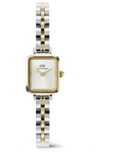 Quadro Mini 3-Link Two Tone Watch 15mm in Multi