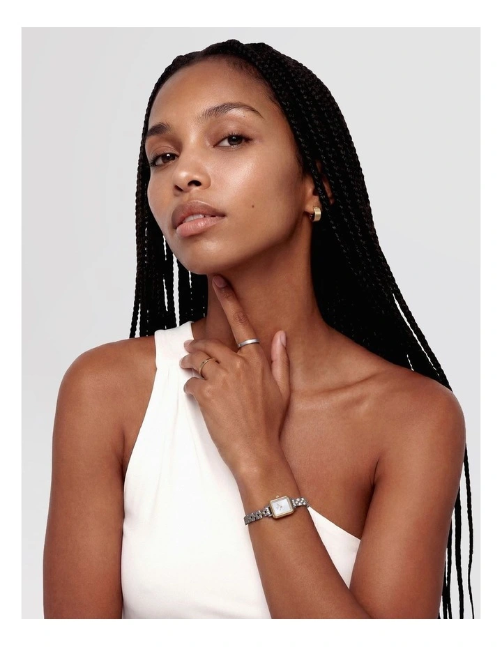 Quadro Mini 3-Link Two Tone Watch 15mm in Multi image 2