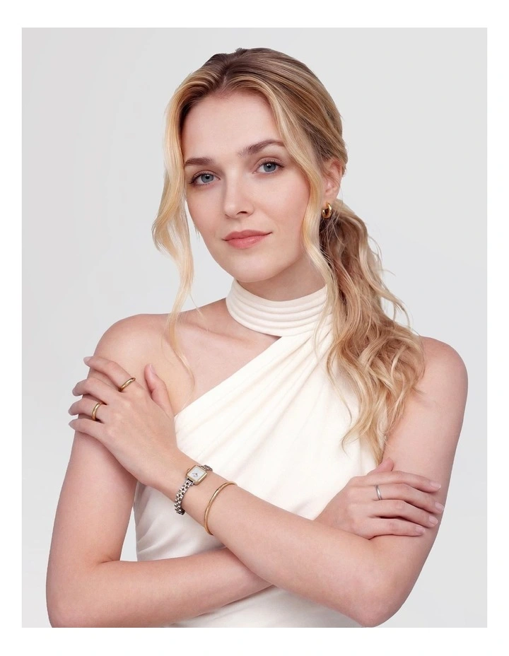 Quadro Mini 3-Link Two Tone Watch 15mm in Multi image 3