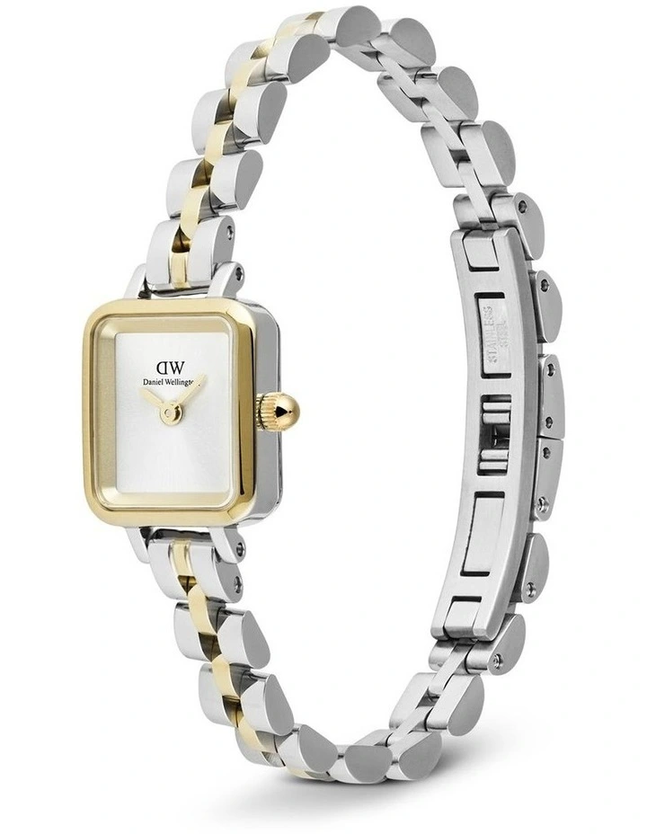 Quadro Mini 3-Link Two Tone Watch 15mm in Multi image 4