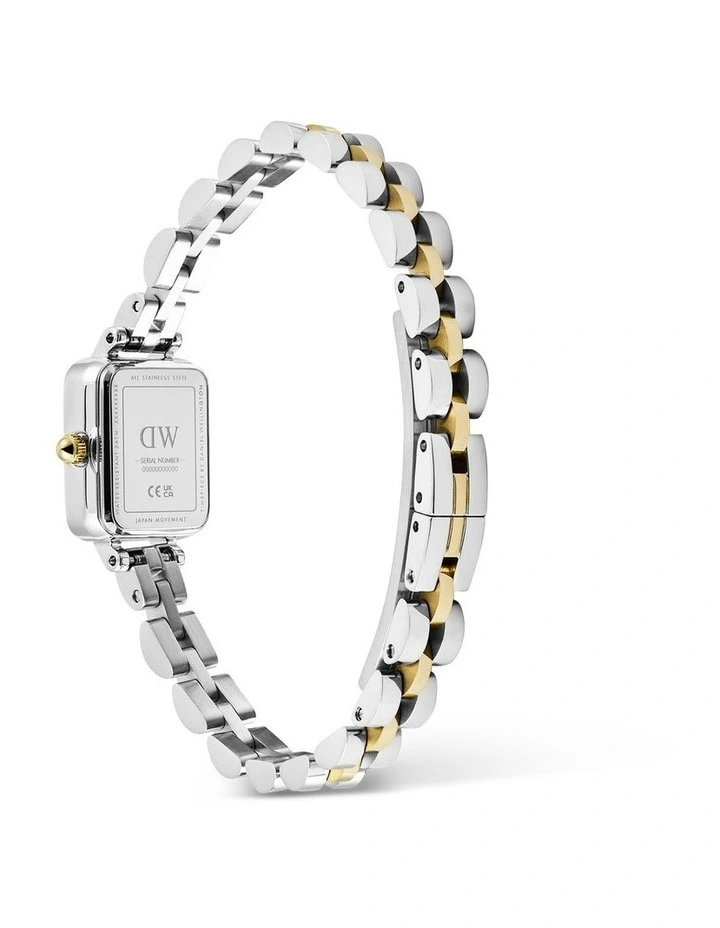 Quadro Mini 3-Link Two Tone Watch 15mm in Multi image 5
