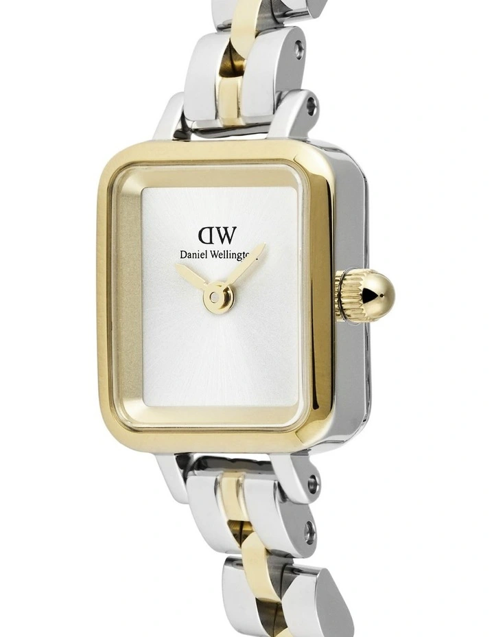 Quadro Mini 3-Link Two Tone Watch 15mm in Multi image 6