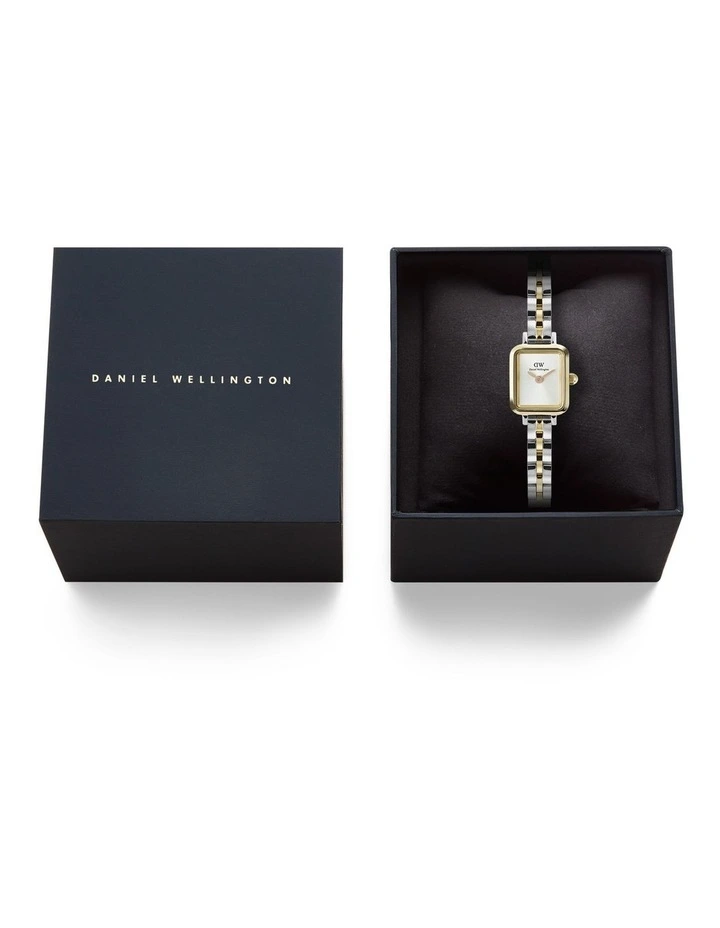 Quadro Mini 3-Link Two Tone Watch 15mm in Multi image 7