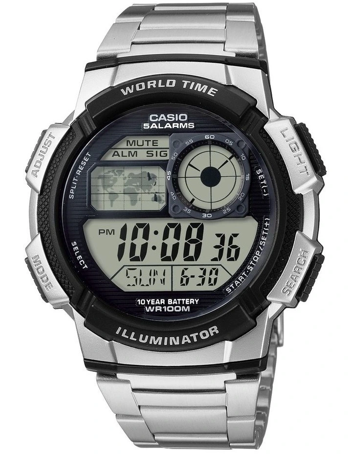 Ae1000Wd-1A Watch in Silver image 1
