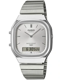 Aq240E-7A Watch in Silver