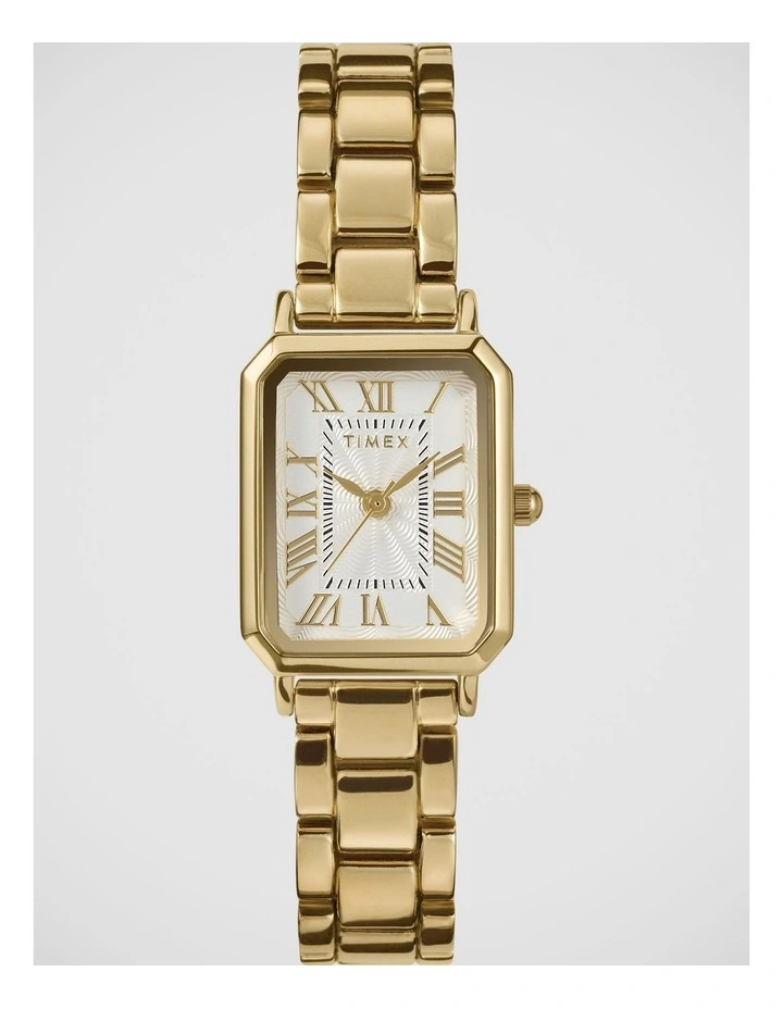 Timex Women's Rect Gold Watch TW2Y01200 image 1