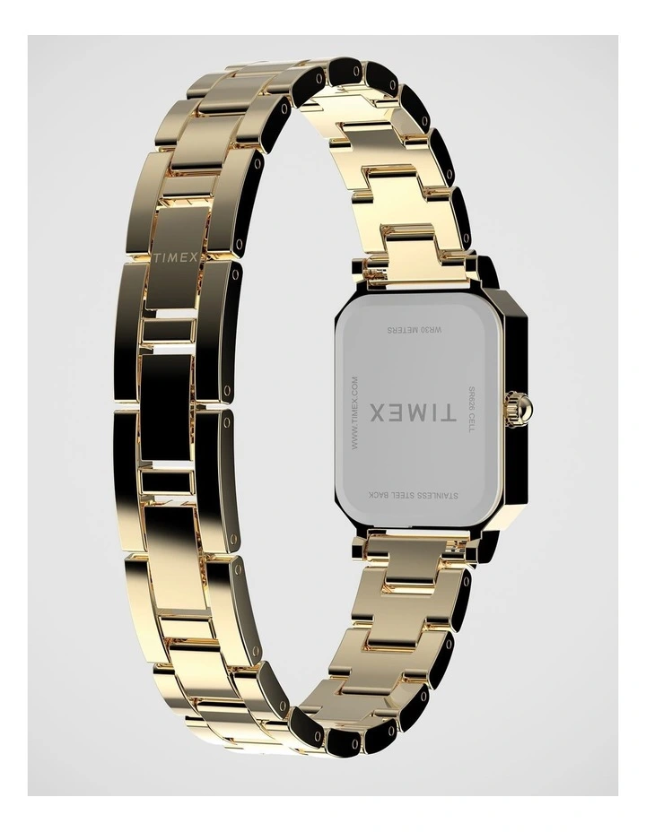 Timex Women's Rect Gold Watch TW2Y01200 image 4