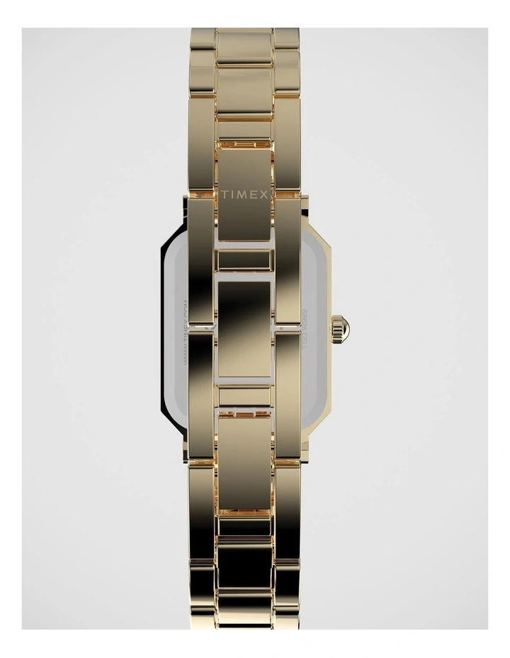 Timex Women's Rect Gold Watch TW2Y01200 image 5