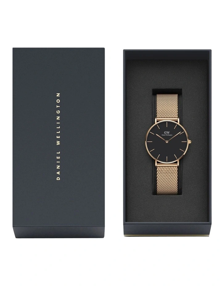 Petite 36 Melrose Stainless Steel Quartz Watch in Rose Gold/Black image 6