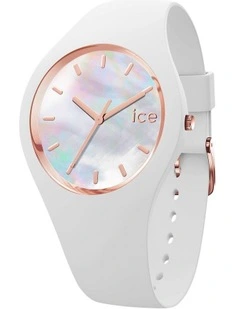 Pearl Medium White Silicone Quartz Watch
