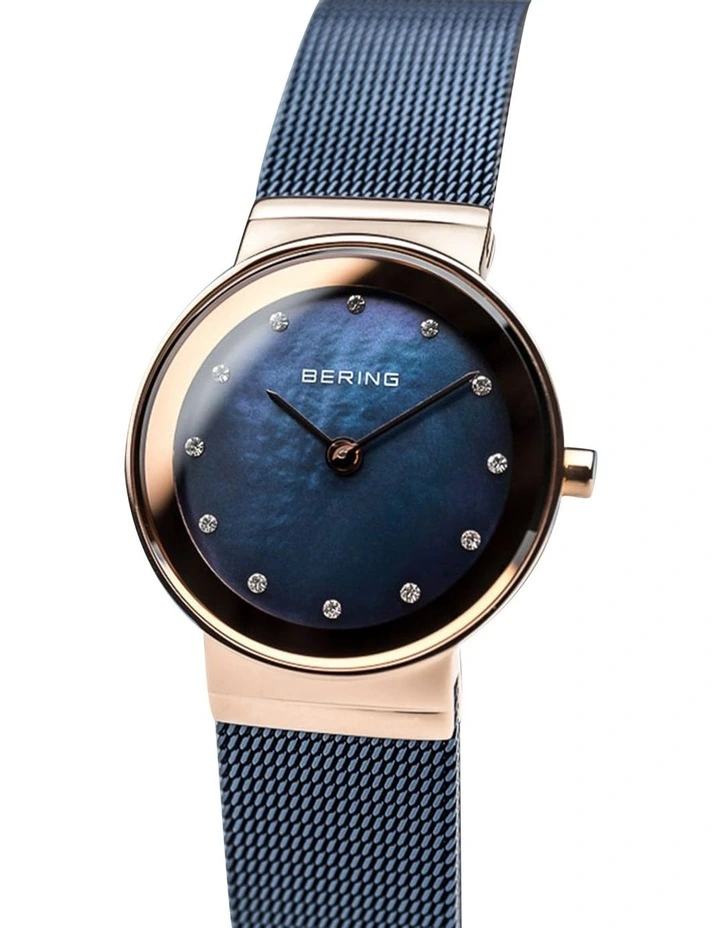 Ladies Classic Collection Blue/Rose Milanese Analog Watch 10126-367 image 3