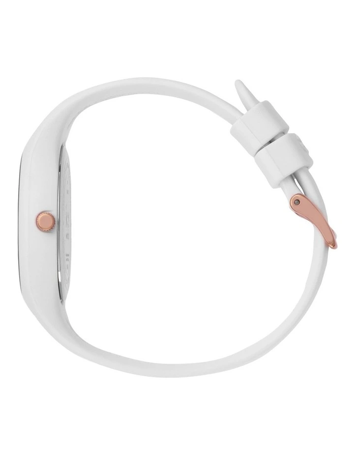 Ice Flower Spring Small White Silicone Quartz Watch image 4