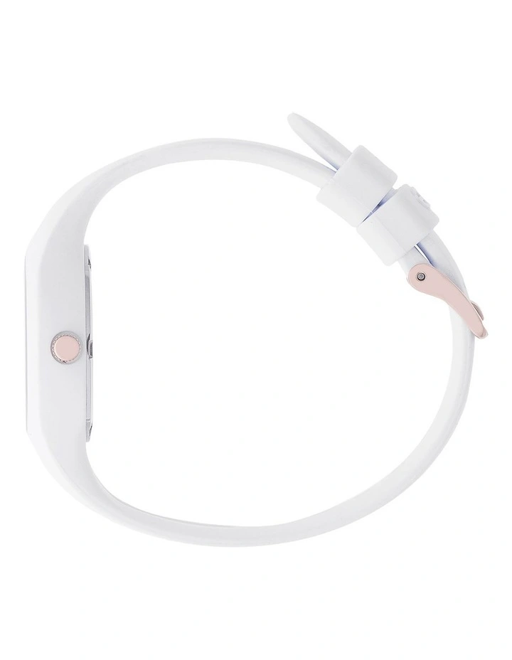 Ice Glam White Rose Gold Numbers Extra Small White Silicone Quartz Watch image 4