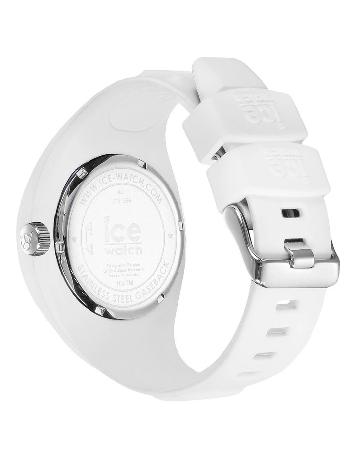 Ice P. Leclercq Rainbow Medium White Silicone Chronograph Watch image 4