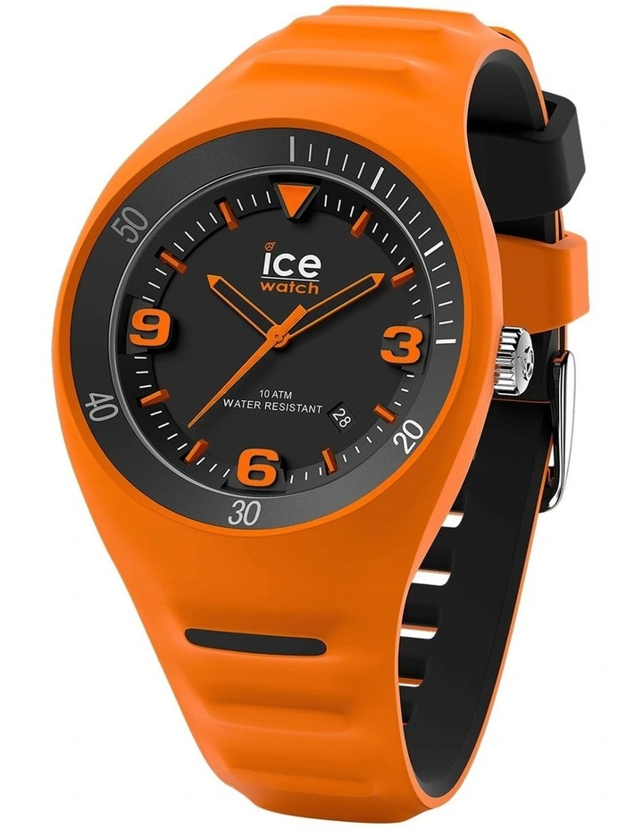 Ice P. Leclercq Medium Orange Silicone Chronograph Watch image 1