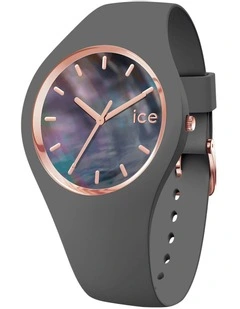 Ice Pearl Small Grey Silicone Quartz Watch