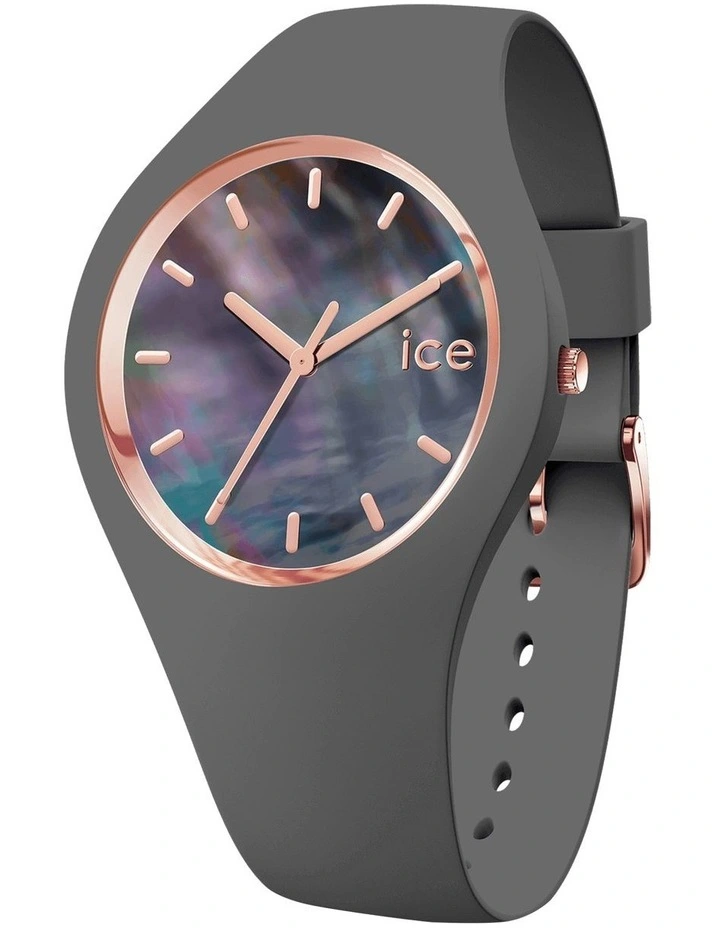 Ice Pearl Small Grey Silicone Quartz Watch image 1